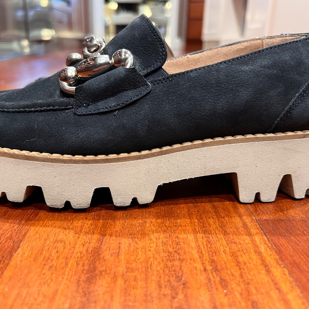 Paul Green navy suede women’s loafers